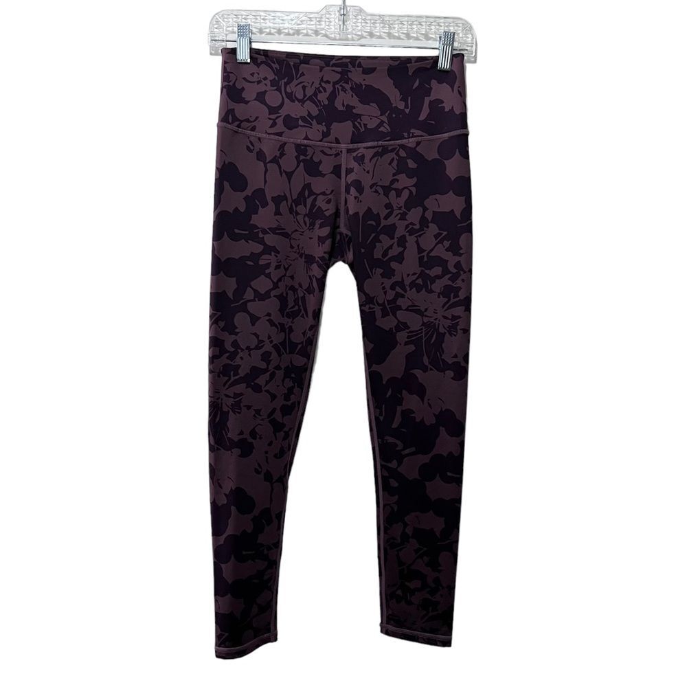 Zella High Waist 7/8 Yoga Leggings in Floral Purple Nebula Renew Size Small